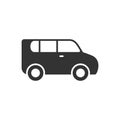 Minivan or passenger van glyph icon