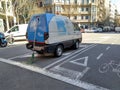 Minivan Piaggio Porter utility parked on the street