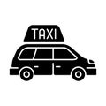 Minivan taxis black glyph icon Royalty Free Stock Photo