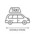 Minivan taxis linear icon