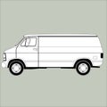 Minivan ,vector illustration ,lining draw,profile