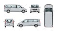 Minivan vector template Royalty Free Stock Photo