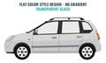 Minivan vector template on white background. Royalty Free Stock Photo