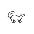 Mink side view line icon