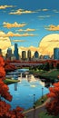 Minneapolis: A Caricature-like Metropolis Embracing Fall Colors