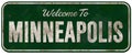 Minneapolis City Limit Welcome street sign