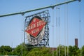 Iconic Grain Belt Beer sign in downtown Minneapolis, on the banks of the Mississippi River