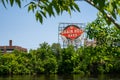 Iconic Grain Belt Beer sign in downtown Minneapolis, on the banks of the Mississippi River