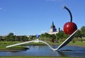 Spoonbridge and Cherry sculpture, in Minneapolis, Minnesota Royalty Free Stock Photo