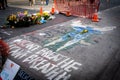 The crime scene where police officer Chauvin killed George Floyd at Cup Foods and Black Lives Matter protest in Minneapolis riots