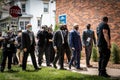 Reverend Al Sharpton arriving for George Floyd Family Memorial Service after Black Lives Matter Minneapolis protest and riots