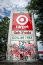 Target store smashed, looted, and vandalized after looting and Minneapolis riots for George Floyd in Black Lives Matter protests Royalty Free Stock Photo