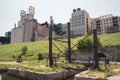 Minneapolis, MN - Mill Ruins Park in the St. Anthony Falls Historic District in downtown Minneapolis