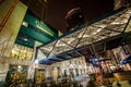 Exterior view of Gaviidae Common, a downtown Minneapolis shopping mall with skyway access, taken