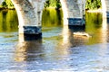 Minneapolis, MN, river and bridge near downtown Royalty Free Stock Photo