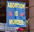 Placard Carrying Anti-Abortion Demonstrator