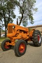 Minneapolis Moline tractor parked on Main Street