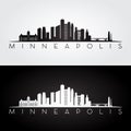 Minneapolis Skyline Silhouette.