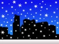 Minneapolis skyline in winter Royalty Free Stock Photo