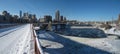 Minneapolis Skyline in the Winter Royalty Free Stock Photo