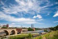 Minneapolis Stone Bridge over the Mississippi River Royalty Free Stock Photo