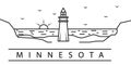 Minnesota city line icon. Element of USA states illustration icons. Signs, symbols can be used for web, logo, mobile app, UI, UX