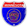 Minnesota Flag Icons As Interstate Sign