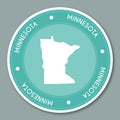 Minnesota label flat sticker design.