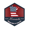 minnesota label. Vector illustration decorative design