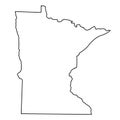 Minnesota map outline vector illustartion