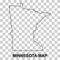 Minnesota map shape, united states of america. Flat concept icon symbol vector illustration