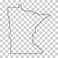 Minnesota map shape, united states of america. Flat concept icon symbol vector illustration