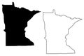 Minnesota map vector