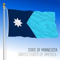 Minnesota new official state waving flag, 2023, USA