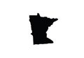 Minnesota outline map state shape USA America borders