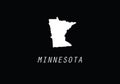 Minnesota outline map state shape USA America borders Royalty Free Stock Photo