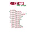 Minnesota real estate properties map. Text design. Minnesota US state realty concept. Vector illustration Royalty Free Stock Photo
