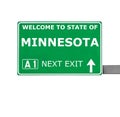 MINNESOTA road sign isolated on white Royalty Free Stock Photo