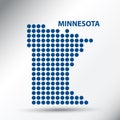 Minnesota State Abstract Dotted Map Royalty Free Stock Photo