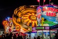 Minnesota State Fair Midway Rides at night Royalty Free Stock Photo