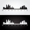 Minnesota state skyline and landmarks silhouette Royalty Free Stock Photo