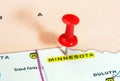 Minnesota state USA map Royalty Free Stock Photo