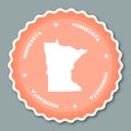 Minnesota sticker flat design.