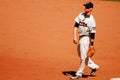 A Minnesota Twins First Baseman steps into his position