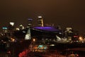 Minnesota Vikings US Bank Stadium in Minneapolis at Night, site of Super Bowl 52 Royalty Free Stock Photo