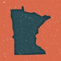 Minnesota vintage map. Royalty Free Stock Photo