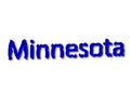 Minnesota written illustration, american state isolated in a white background