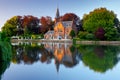 Brugge. Minnevater park at sunset. Royalty Free Stock Photo