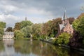 Minnewater castle, Bruges, Belgium Royalty Free Stock Photo