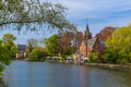 Minnewater castle in Brugge Belgium